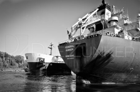 Welland Canal – Two Ships Passing